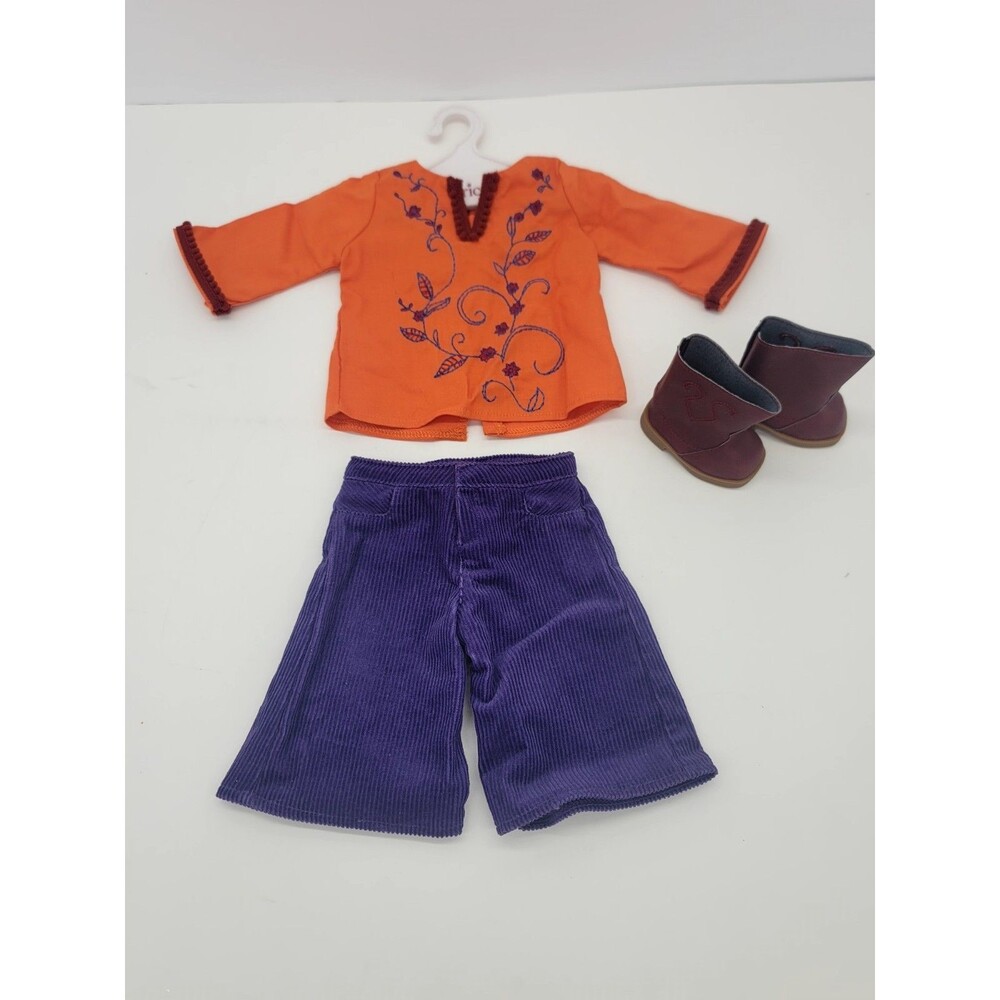 American Girl Doll Julie Albright Casual Outfit Retired Boots Shirt Pants